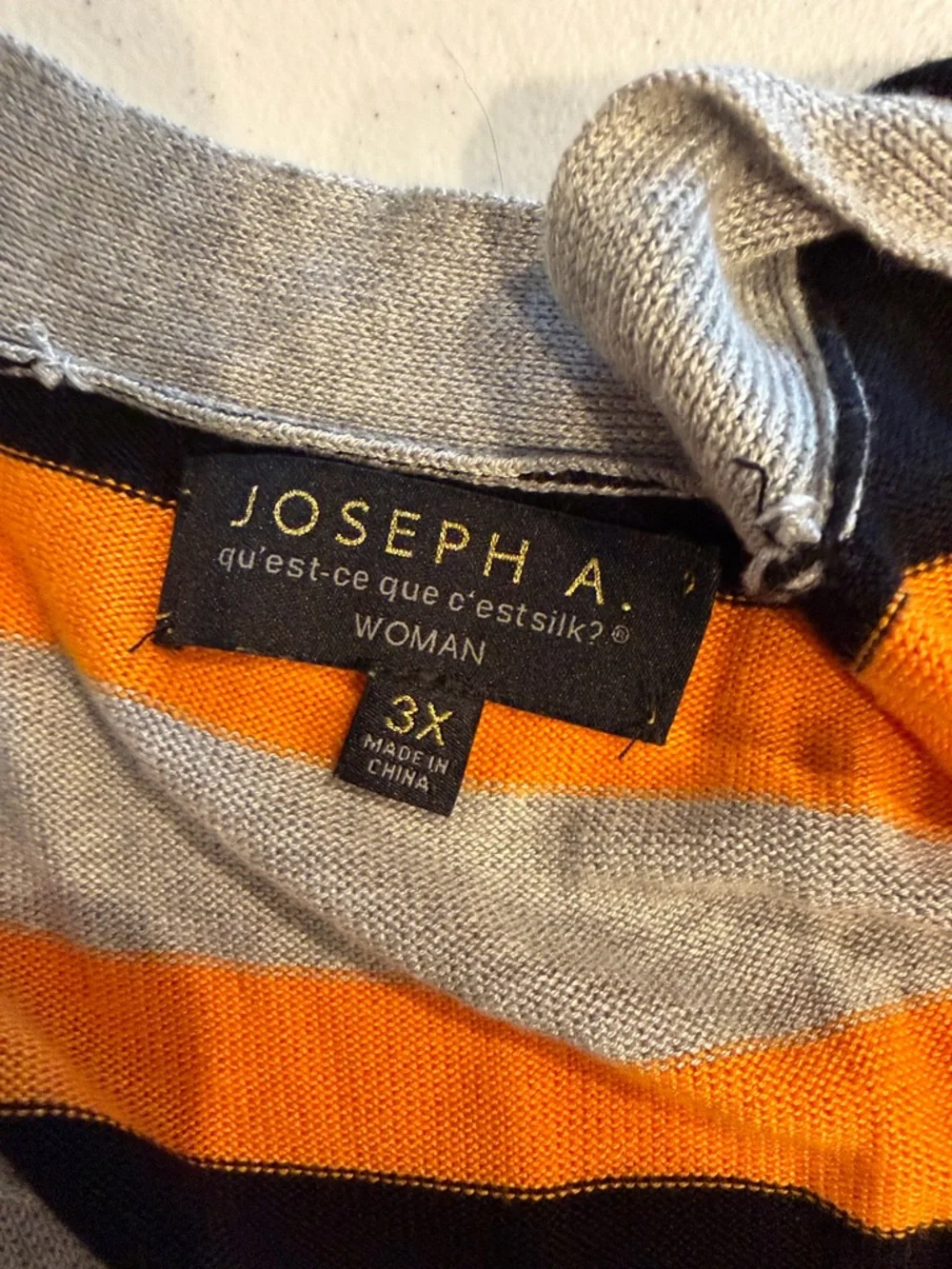 #453. Joseph A. Striped cardigan. 3x - Picture 4 of 7